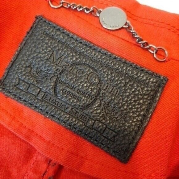 MARC CAIN Blazer Jacket 100% Cotton Red Sz 4 (N1) - Picture 13 of 16